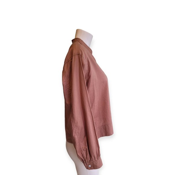 Everlane The Silky Cotton Split-Neck Blouse in 0 | 100% Cotton | Spring | Office - Picture 10 of 15